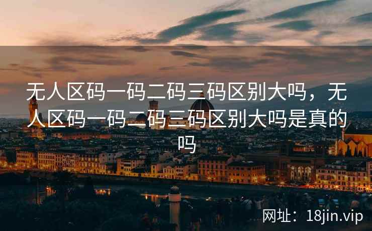 无人区码一码二码三码区别大吗，无人区码一码二码三码区别大吗是真的吗