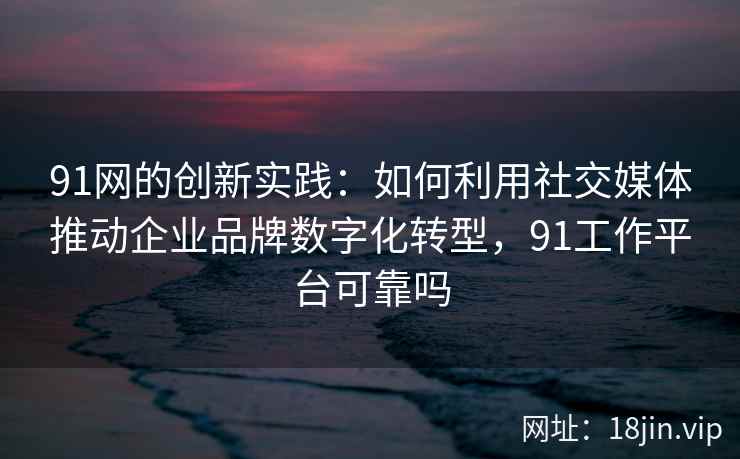 91网的创新实践：如何利用社交媒体推动企业品牌数字化转型，91工作平台可靠吗