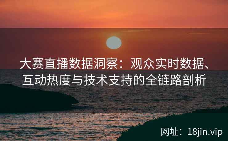 大赛直播数据洞察：观众实时数据、互动热度与技术支持的全链路剖析